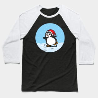 Christmas Penguin Baseball T-Shirt